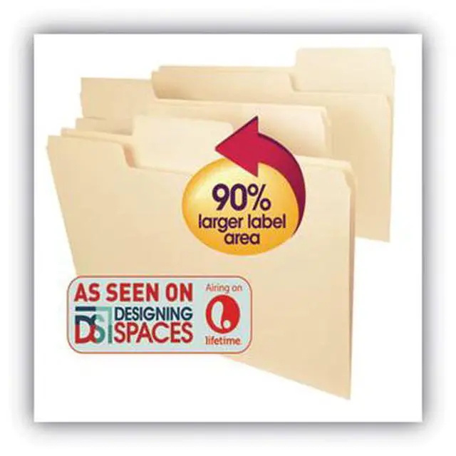 Alt view image 10 of 18 - Smead 15401 - SuperTab Heavyweight Folder, Manila, 1/3 Cut, Legal, 50/BX