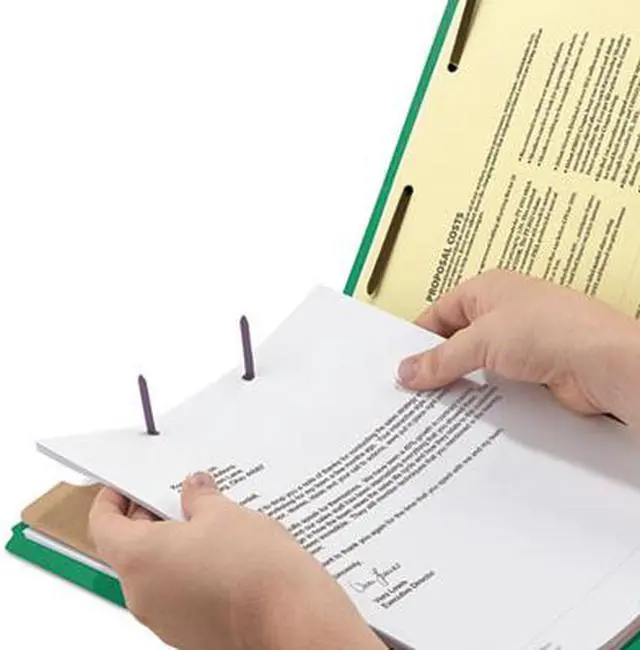 Alt view image 10 of 18 - Smead Pressboard Classification Folder 2" Exp. Two Dividers Letter Green 10/Box 14063