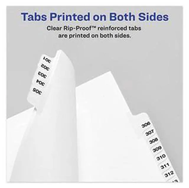 Alt view image 6 of 6 - Avery-Style Preprinted Legal Side Tab Divider Exhibit J Letter White 25/Pack