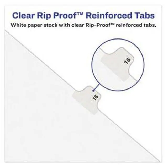 Alt view image 4 of 6 - Avery-Style Preprinted Legal Side Tab Divider Exhibit J Letter White 25/Pack