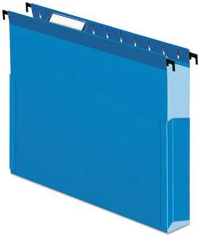 Alt view image 3 of 15 - Esselte Pendaflex / ACCO - 59203 - SureHook Reinforced Hanging Box Files, 3 Exp with Sides, Letter, Blue, 25/Box