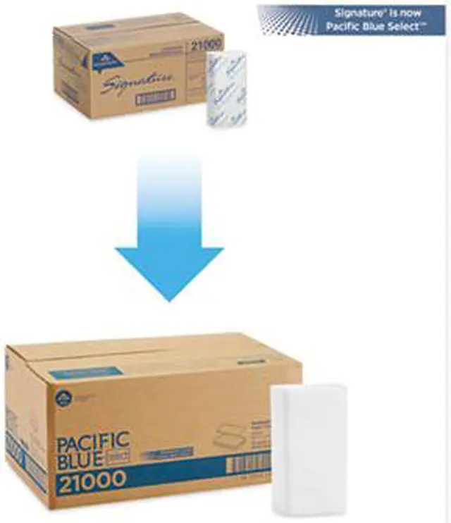 Alt view image 8 of 10 - Signature Paper Towel 9 1/5 x 9 2/5 White 125/Pack 16 Packs/Carton 21000