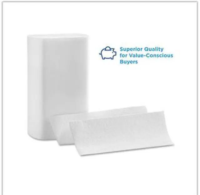 Alt view image 9 of 10 - Signature Paper Towel 9 1/5 x 9 2/5 White 125/Pack 16 Packs/Carton 21000