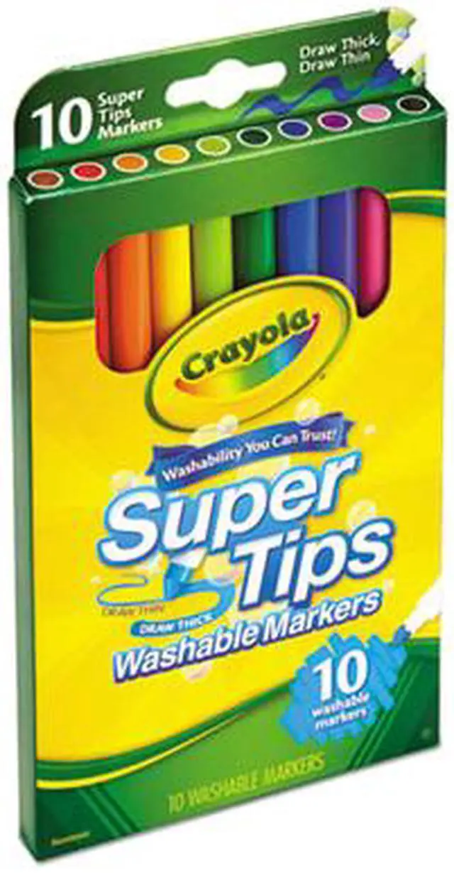 Alt view image 7 of 13 - Crayola Washable SuperTips Markers Assorted 10/Pack 588610