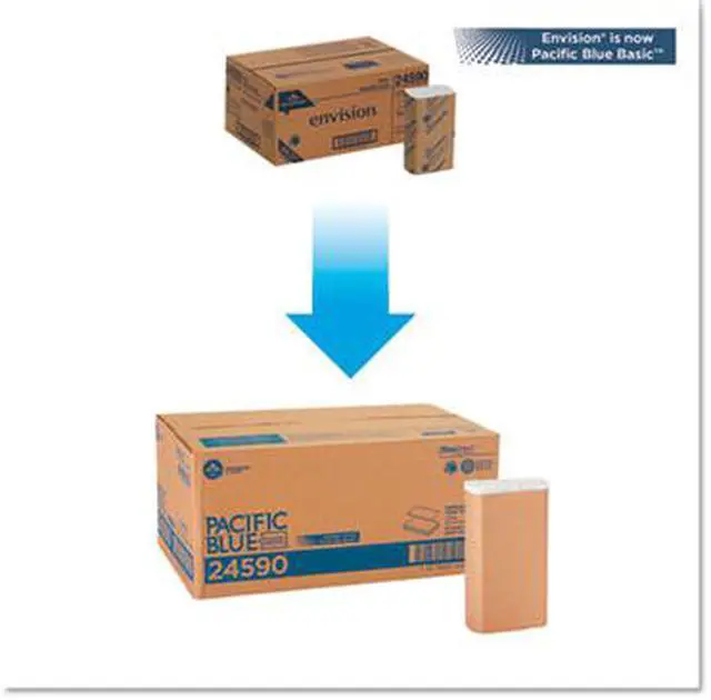 Alt view image 7 of 13 - Envision Multifold Paper Towels 1-Ply 9 1/5 x 9 2/5 White 250/Pack 16 Packs