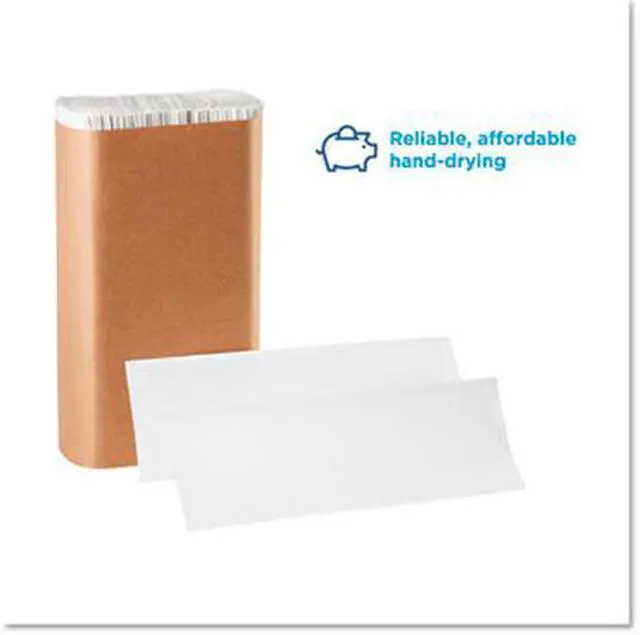 Alt view image 8 of 13 - Envision Multifold Paper Towels 1-Ply 9 1/5 x 9 2/5 White 250/Pack 16 Packs