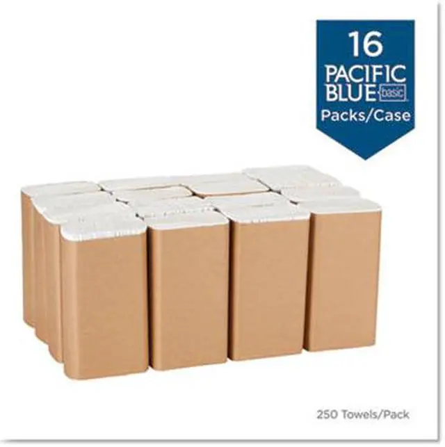 Alt view image 9 of 13 - Envision Multifold Paper Towels 1-Ply 9 1/5 x 9 2/5 White 250/Pack 16 Packs