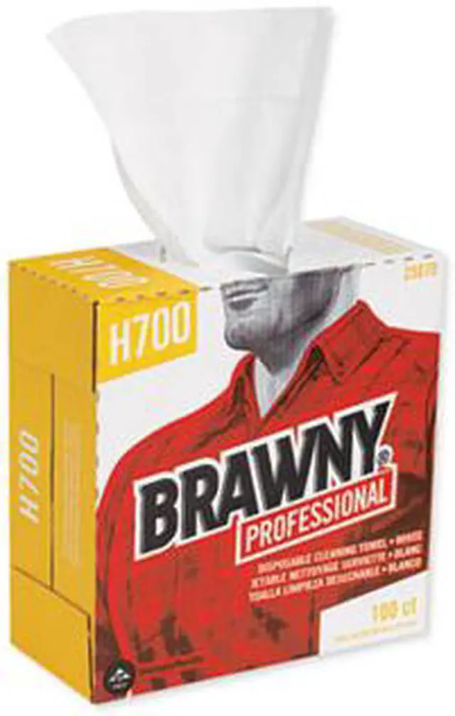 Alt view image 5 of 20 - Brawny Heavy-Duty Shop Towels Cloth 9 1/10 x 16 1/2 100/Box 25070