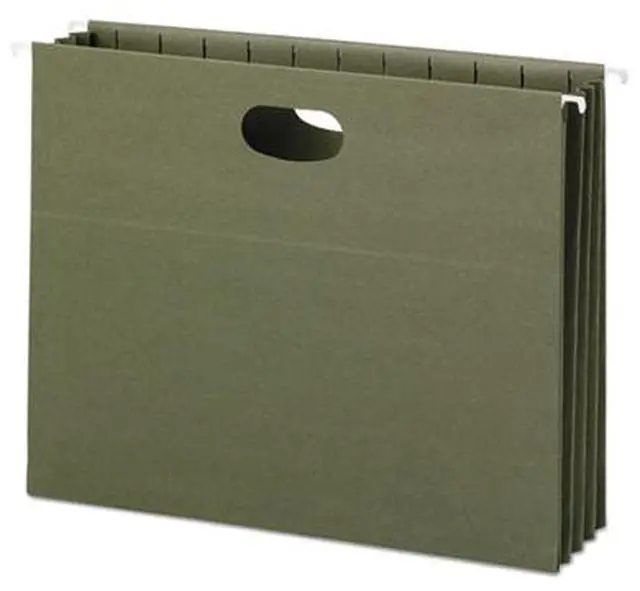 Alt view image 12 of 18 - Smead 100% Recycled Hanging Pockets with Full-Height Gusset Letter Green 10/Box 64226