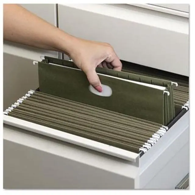 Alt view image 11 of 18 - Smead 100% Recycled Hanging Pockets with Full-Height Gusset Letter Green 10/Box 64226