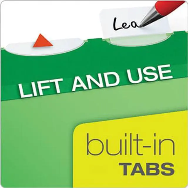 Alt view image 10 of 20 - Tops Pendaflex 42626 Ready-Tab Reinforced Hanging Folders  1/5 Tab  Letter  Bright Green  25 per Box