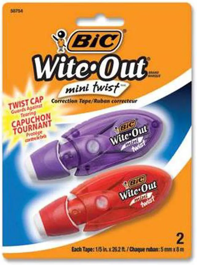 Alt view image 14 of 16 - Bic Tape,Corrctn,5mm,2pk,Ast WOMTP21