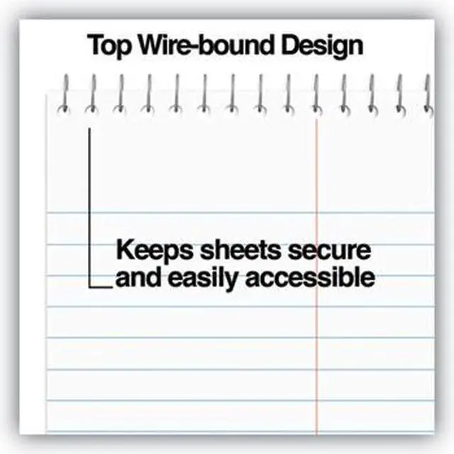 Alt view image 9 of 17 - Universal Steno Pads, Gregg Rule, Red Cover, 80 White 6 X 9 Sheets 96920
