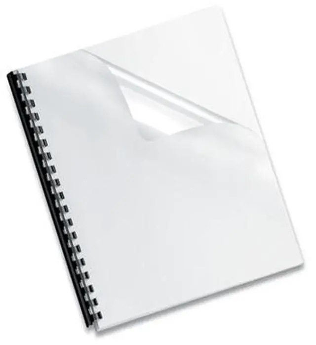 Alt view image 16 of 20 - Fellowes Crystals Clear Pre-Punched Oversized Binding Covers 100 Pack