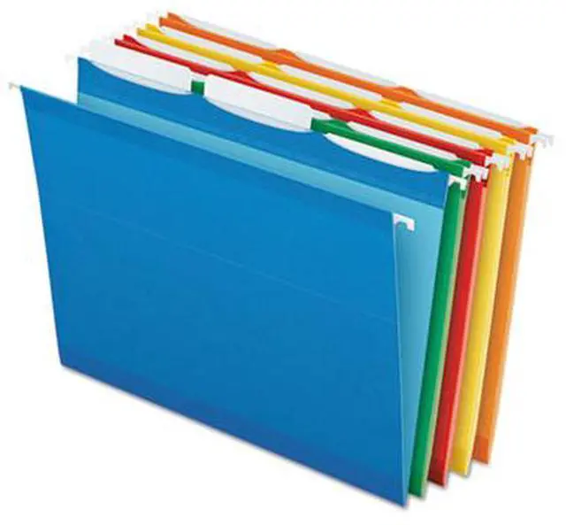 Alt view image 6 of 20 - Tops Pendaflex 42621 Ready-Tab Reinforced Hanging Folders  1/3 Tab  Letter  Assorted Colors  25/Box