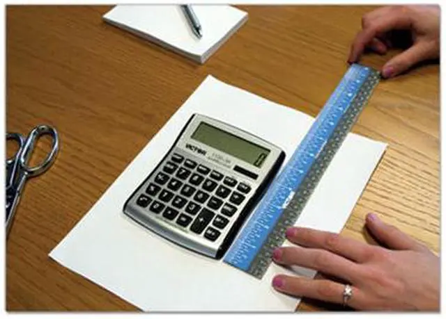 Alt view image 7 of 18 - Victor Easy Read Stainless Steel Ruler Standard/Metric 12" Blue EZ12SBL