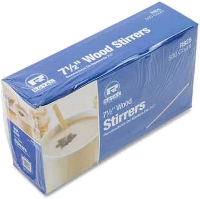 Alt view image 5 of 6 - Amercareroyal Wood Coffee Stirrers, 7.5" Long, 500/Box, 10 Boxes/Carton R825CT