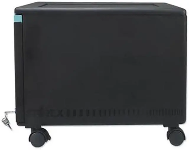 Alt view image 12 of 18 - Storex Single-Drawer Mobile Filing Cabinet 14.75wx18.25dx12.75h Black/Teal