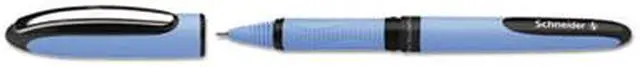 Alt view image 3 of 6 - One Hybrid Gel Pen Stick Fine 0.5 mm Black Ink Blue Barrel 10/Box 183501