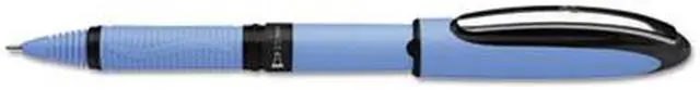 Alt view image 5 of 6 - One Hybrid Gel Pen Stick Fine 0.5 mm Black Ink Blue Barrel 10/Box 183501