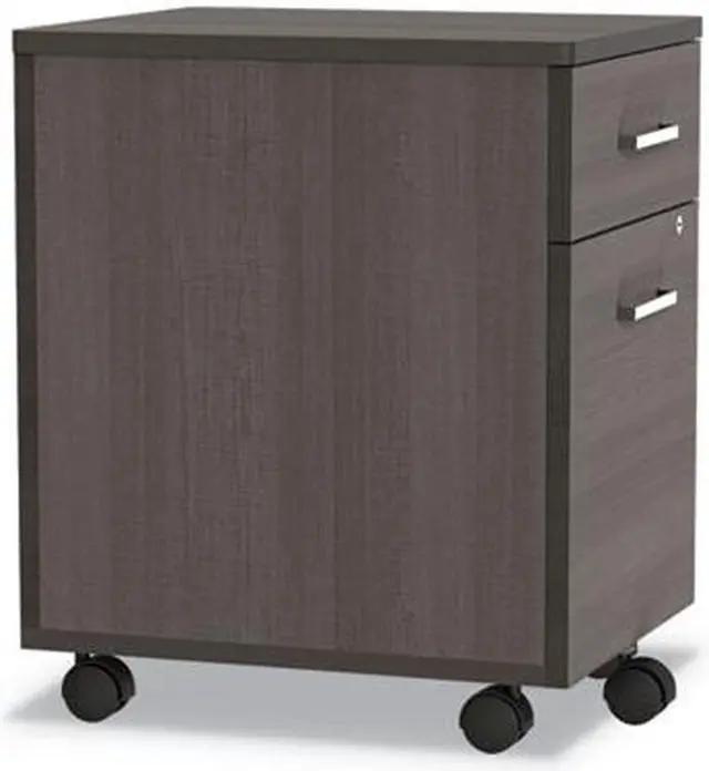 Alt view image 9 of 17 - Linea Italia - LITTR752MOC - Trento Line Mobile Pedestal File, Box/File Drawer, Mocha