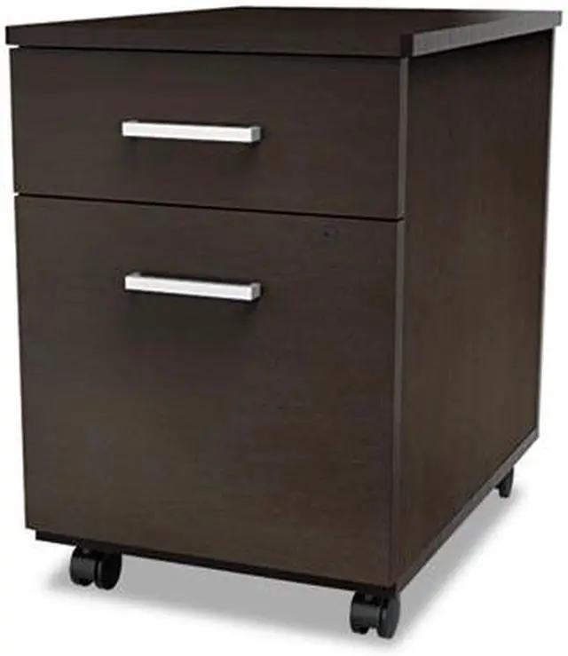 Alt view image 7 of 17 - Linea Italia - LITTR752MOC - Trento Line Mobile Pedestal File, Box/File Drawer, Mocha