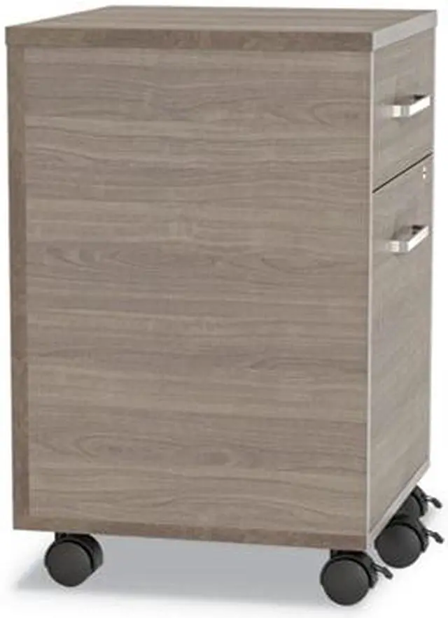 Alt view image 5 of 7 - Linea Italia® Urban Mobile File Pedestal 16w x 15 1/4d x 23 3/4h Natural Walnut