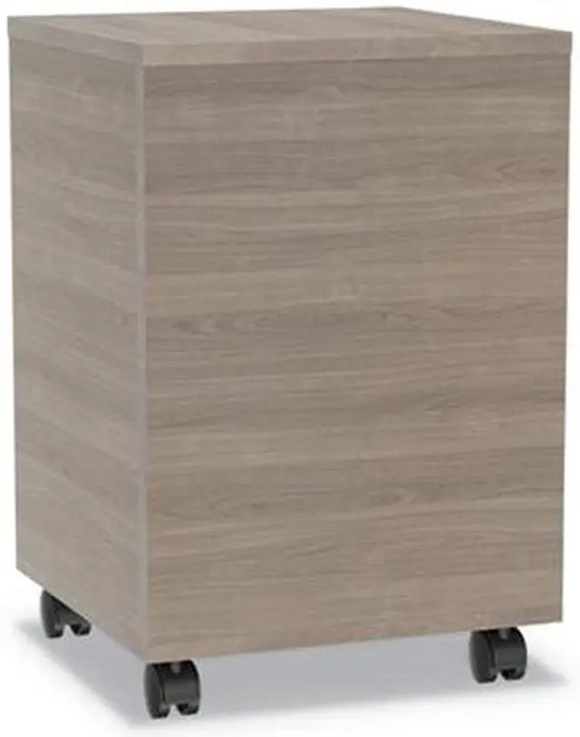 Alt view image 6 of 7 - Linea Italia® Urban Mobile File Pedestal 16w x 15 1/4d x 23 3/4h Natural Walnut