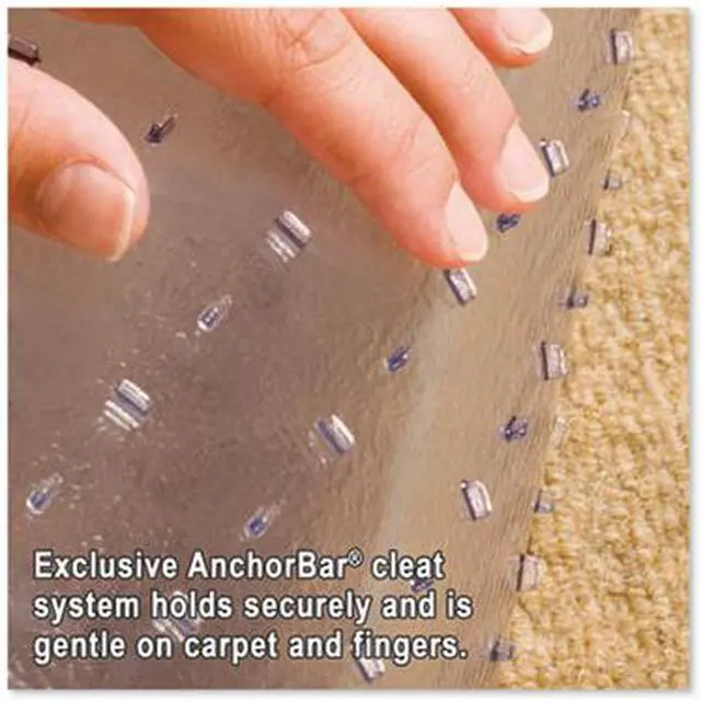 Alt view image 4 of 13 - ES Robbins 120321 AnchorBar Task Series Value Chair Mat for Carpet- Rectangle- 46w x 60l- Clear