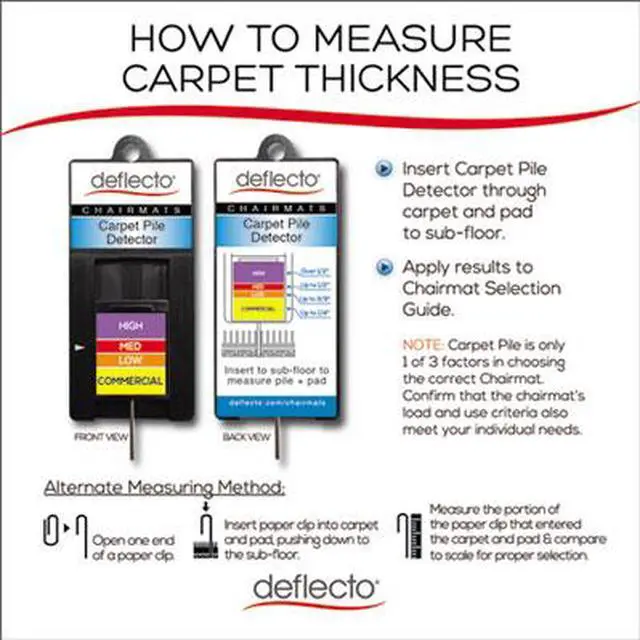 Alt view image 6 of 16 - Deflecto SuperMat for Carpet - Carpet, Indoor - 48" Length x 36" Width - Lip Size 10" Length x 19" Width - Rectangle - C