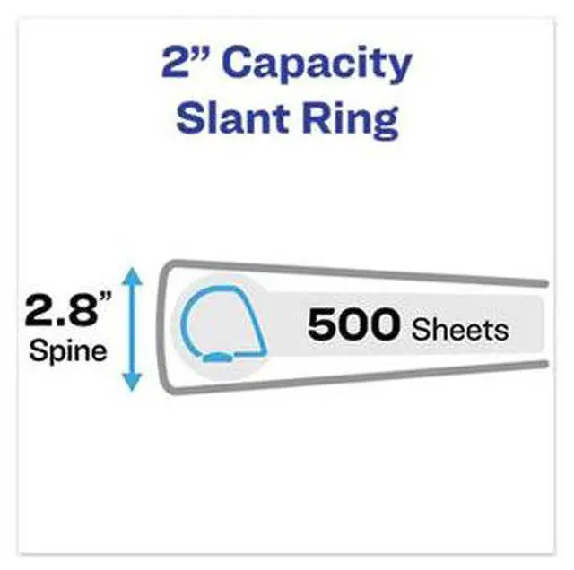 Alt view image 3 of 11 - Avery 11" x 17" Heavy-Duty View Binders Slant Rings 1 1/2" Cap White 72125