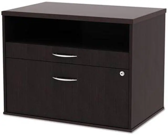 Alt view image 5 of 13 - Alera - LS583020ES - Alera Open Office Series Low File Cab Cred, 29 1/2 x 19 1/8 x 22 7/8, Espresso