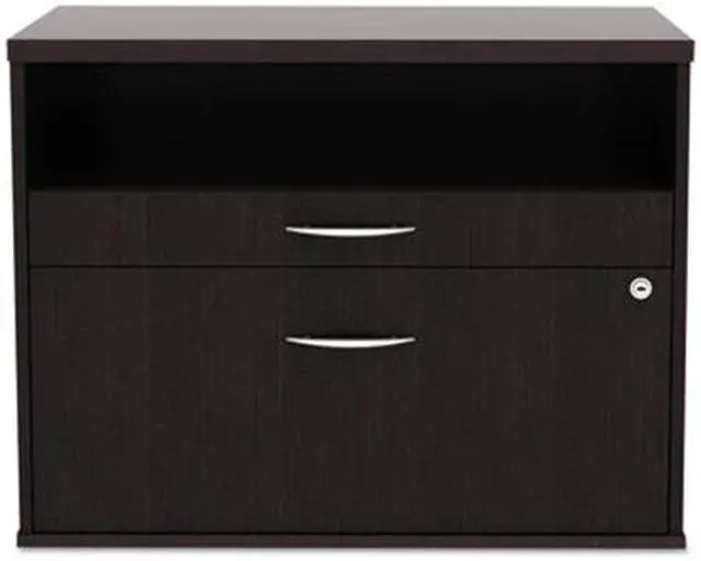 Alt view image 4 of 13 - Alera - LS583020ES - Alera Open Office Series Low File Cab Cred, 29 1/2 x 19 1/8 x 22 7/8, Espresso