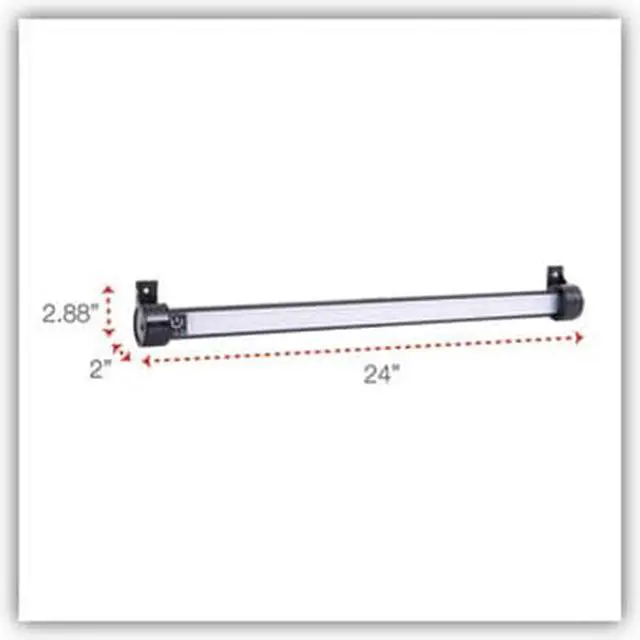 Alt view image 7 of 20 - Under Cabinet LED Strip Lamp, 2 Prong, 24"Wide, Black ALELEDUC24B