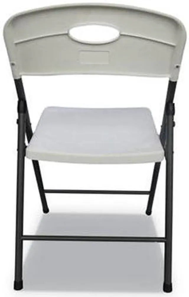 Alt view image 9 of 15 - Molded Resin Folding Chair, White/Black Anthracite, 4/Carton