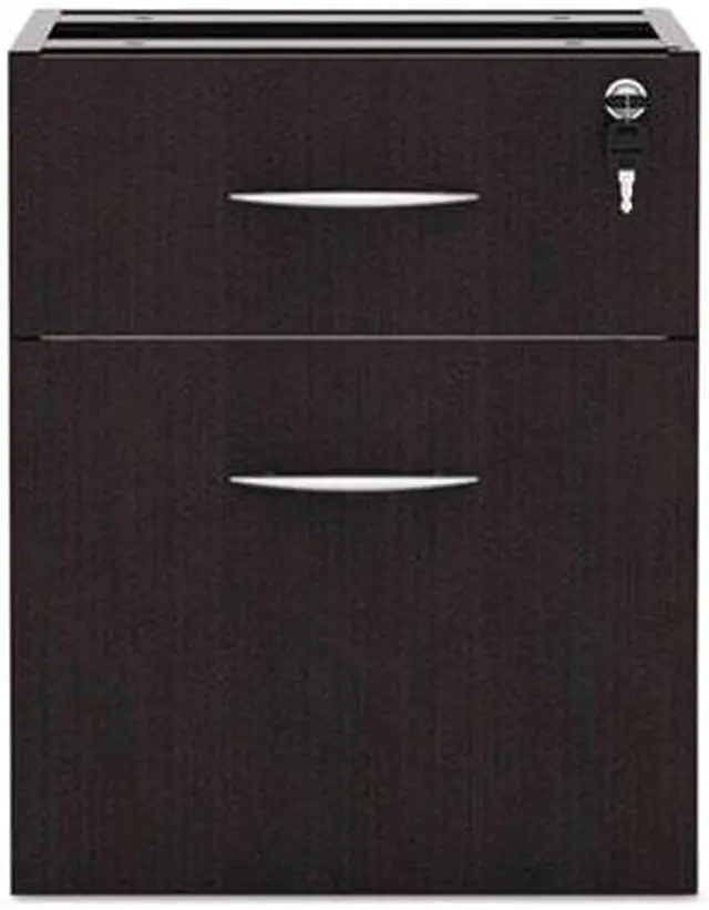 Alt view image 4 of 15 - Alera - VA552222ES - Alera Valencia Series 3/4 Box/File Pedestal, 15 5/8w x 20 1/2d x 19 1/4h, Espresso