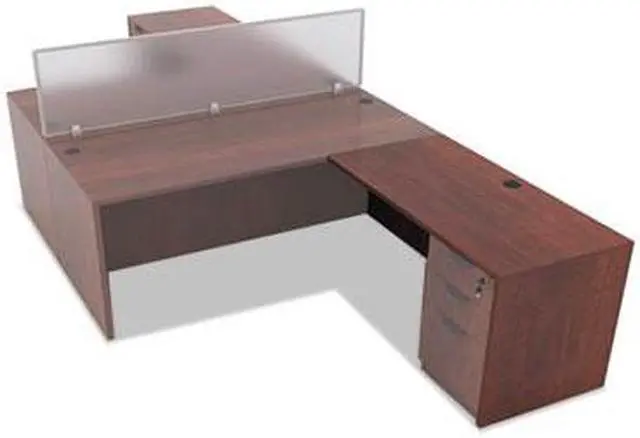 Alt view image 6 of 8 - Alera Valencia Series Reversible Return/Bridge Shell, 47 1/4w x 23 5/8d, Cherry