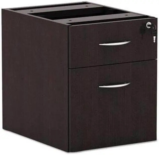 Alt view image 3 of 15 - Alera - VA552222ES - Alera Valencia Series 3/4 Box/File Pedestal, 15 5/8w x 20 1/2d x 19 1/4h, Espresso