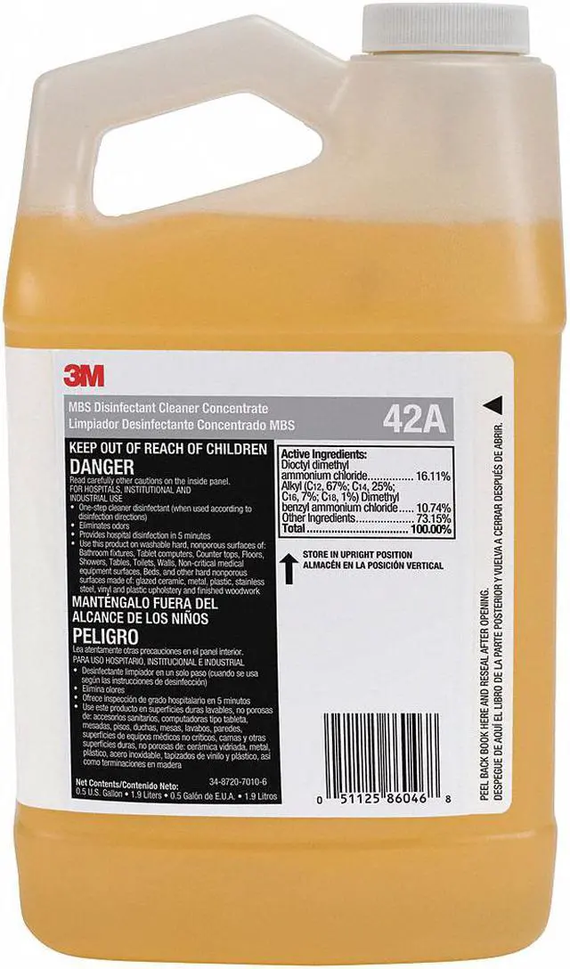 Alt view image 2 of 5 - 3M MBS Disinfectant Cleaner Concentrate Lavender 0.5 Gallon 4/CT (42A)