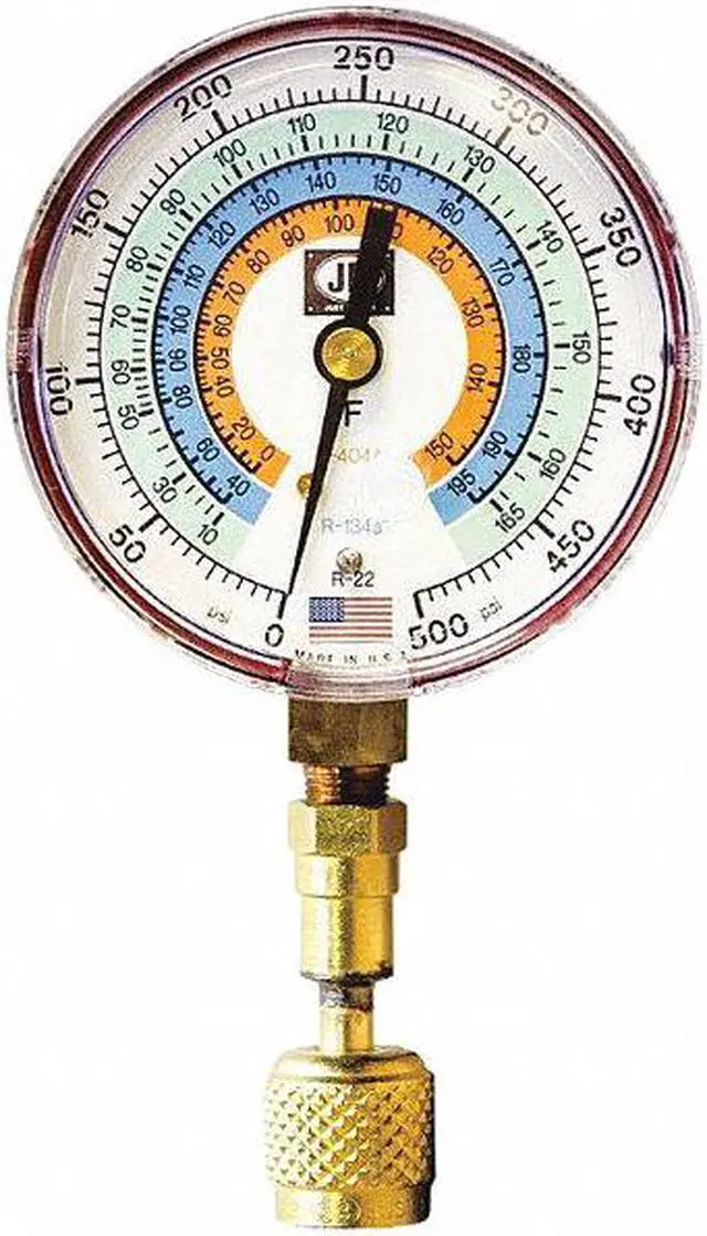 Main image of JB INDUSTRIES QC-G856 Test Gauge,Red,For R-22, R-134A, R-404A