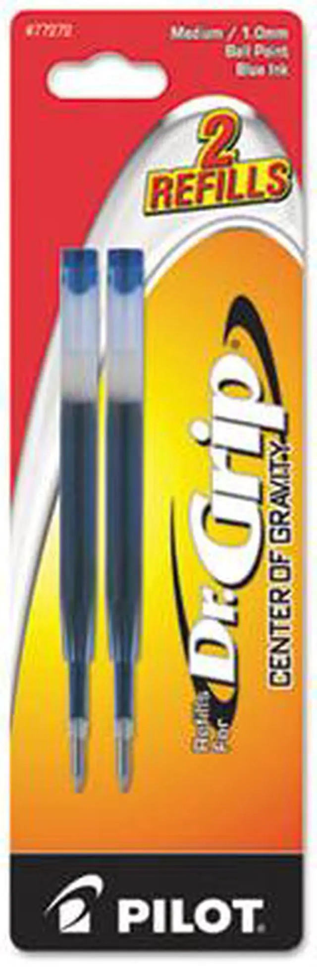 Alt view image 8 of 10 - Pilot Refill For Dr. Grip Center of Gravity Pen Med 2/PK Blue 77272