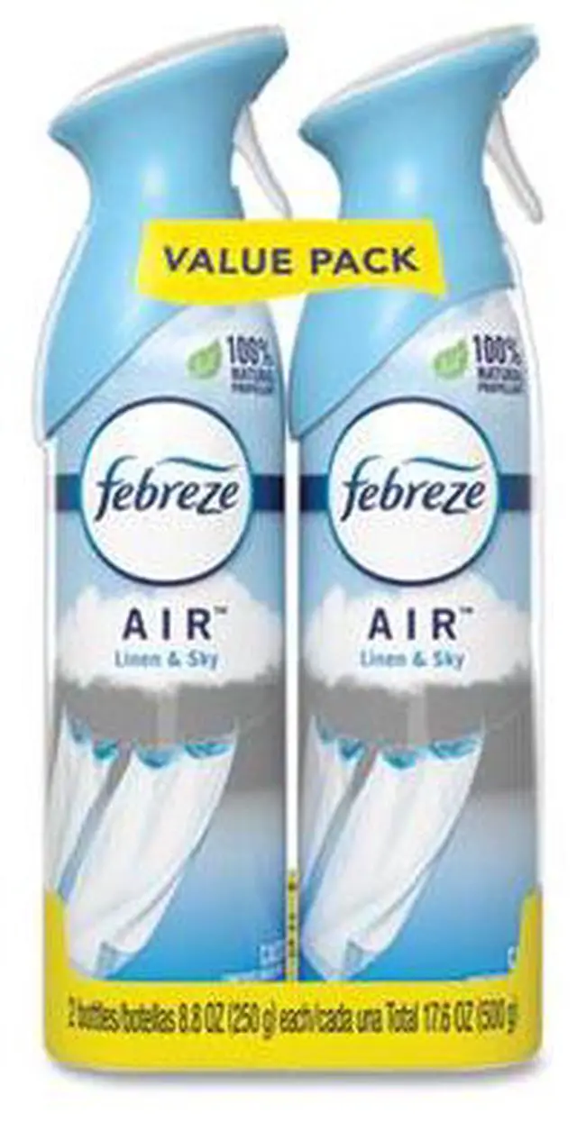 Alt view image 13 of 20 - Febreze AIR Linen & Sky 8.8 oz Aerosol 2/Pack 97799PK