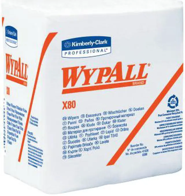 Alt view image 3 of 11 - C-Wypall X80 Rag Rplmt Hydro Wpr 1/4Fld Whi 4/5