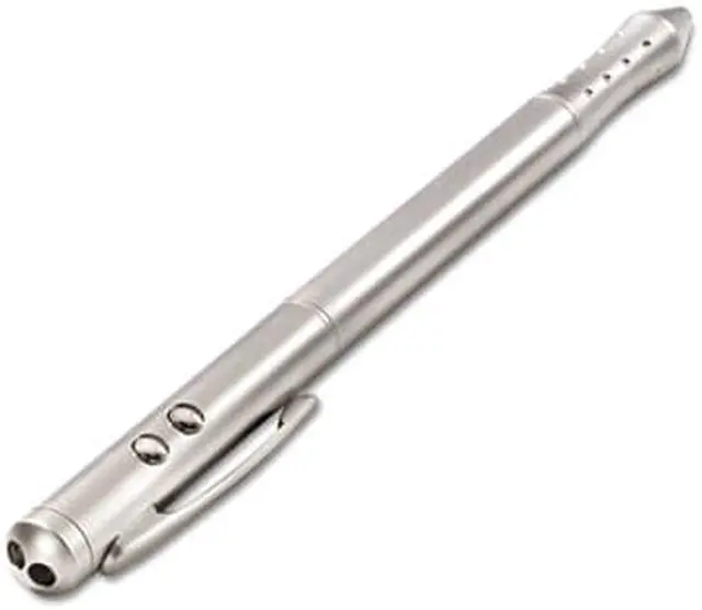 Alt view image 7 of 15 - Quartet MP-2800Q 4-Function Executive Laser Pointer, Class 2, PDA Stylus, Pen, LED Light, Silver