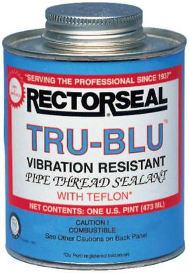 Alt view image 10 of 11 - RectorSeal 31431 Tru-Blu Blue Vibration Resistant Pipe Thread Sealant, 1 Pint Brush Top Can