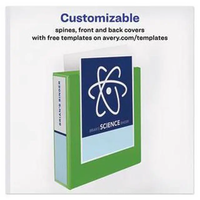Alt view image 15 of 17 - Avery Heavy-Duty View Binder w/Locking EZD Rings 4" Cap Chartreuse 79812