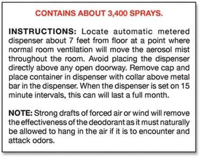 Alt view image 3 of 5 - Metered Concentrated Room Deodorant Mountain Air Scent 7 oz Aerosol Spray 12/Carton 046300