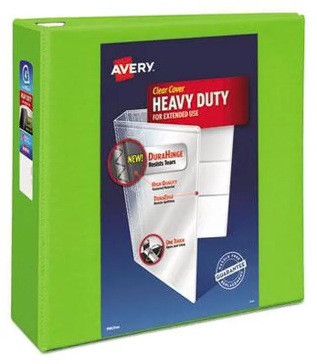 Alt view image 13 of 17 - Avery Heavy-Duty View Binder w/Locking EZD Rings 4" Cap Chartreuse 79812