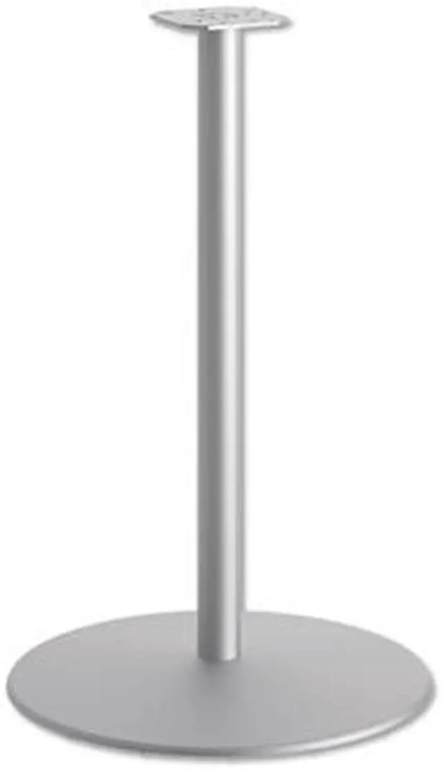 Alt view image 2 of 5 - HON HBTTD42 Between Table Disc Base f/ 42" Tabletop, Black Round, Nickel Base - 40.79" Height