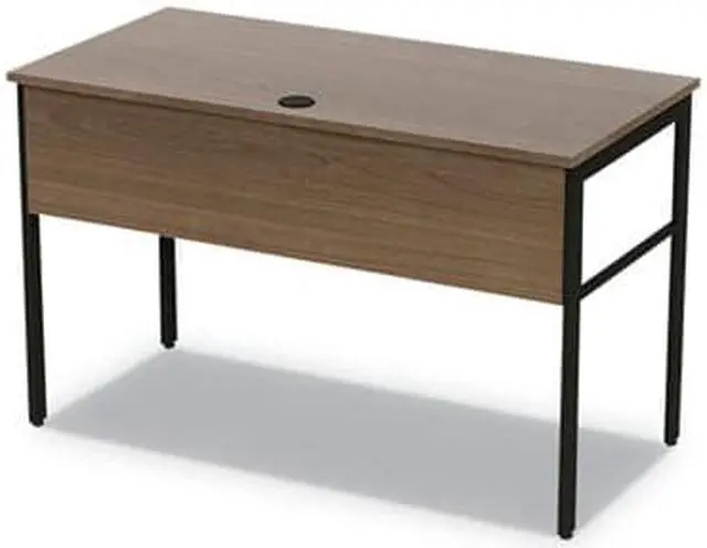 Alt view image 3 of 8 - Linea Italia Urban Desk Workstation 47 1/4w x 23 3/4d x 29 1/2h Natural Walnut